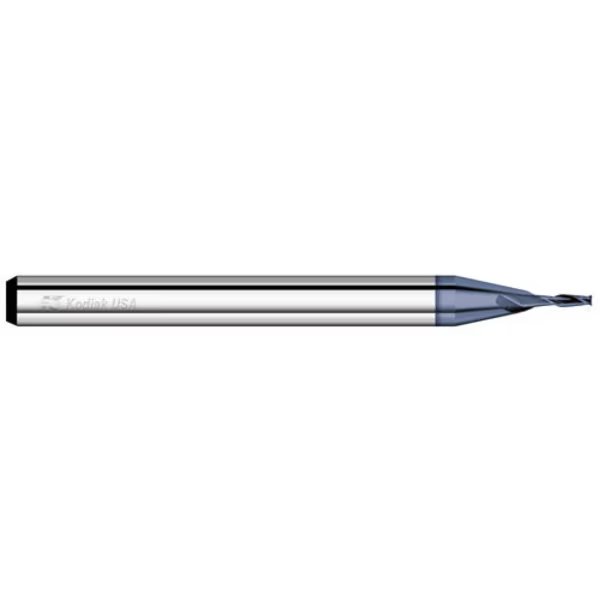 0.120 2 Flute Carbide Endmill Micro Square End ALTIN Coated, Kodiak Cutting Tools, Mfr#: 5523859